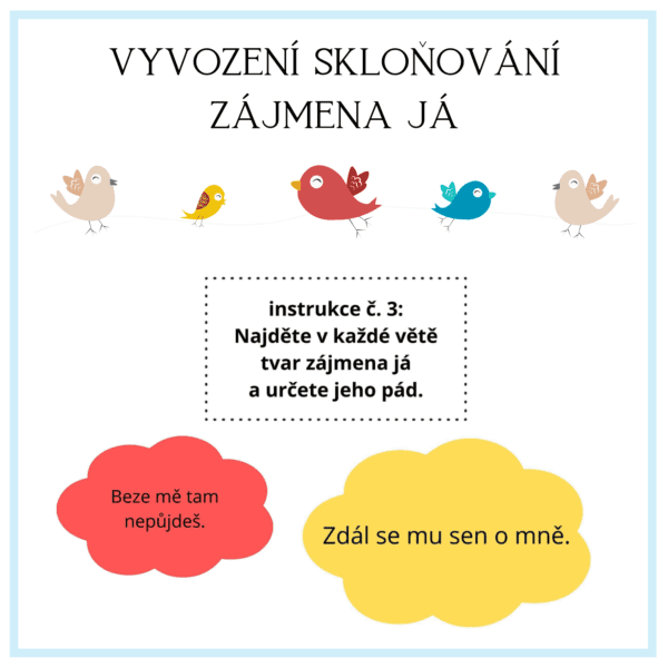 Vyvození skloňování zájmena já