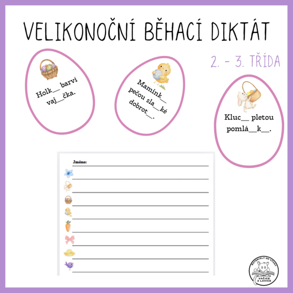 Běhací velikonoční diktát