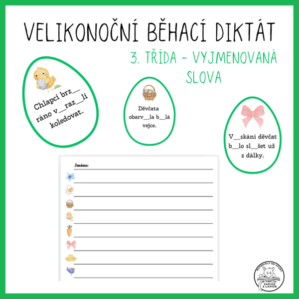 Běhací velikonoční diktát