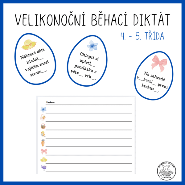 Běhací velikonoční diktát