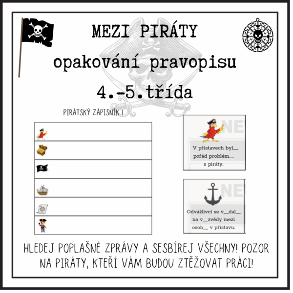 Opakování pravopisu – piráti