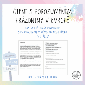 Čtení s porozuměním – prázdniny v Evropě